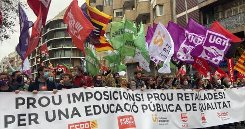 Los profesores se manifiestan en Barcelona / CG