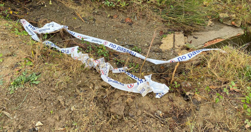 Un cordón policial de Mossos d'Esquadra en el lugar donde se encontró la parte superior del cadáver de Piera / CG