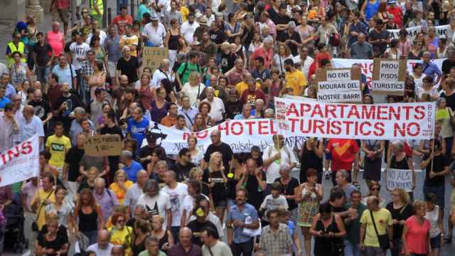 Una manifestación contra los pisos turísticos en Madrid / EFE