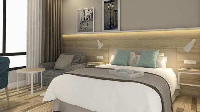 Recreación de una de las habitaciones de Golden Tulip / GT