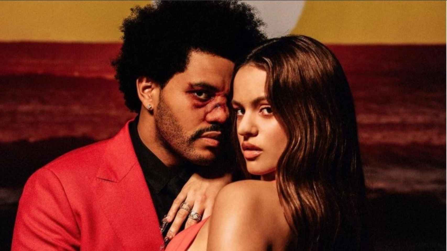 El cantante canadiense The Weeknd junto a Rosalía / INSTAGRAM