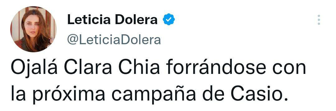 Tuit de Clara Chía