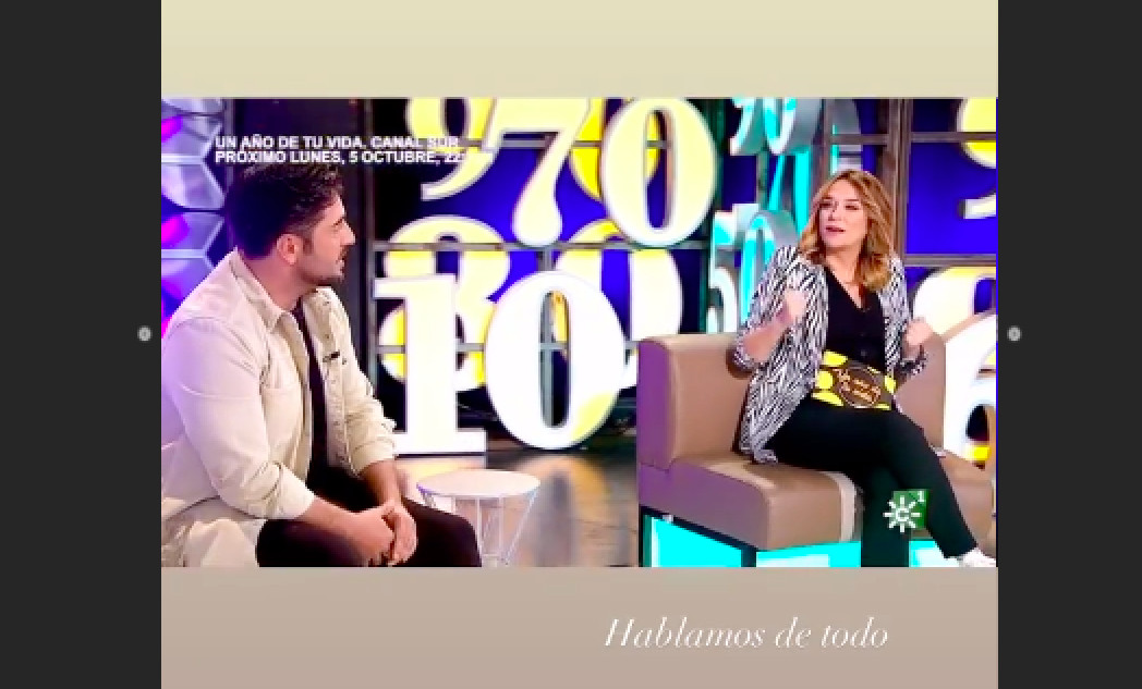 Toñi Moreno entrevistando a David Bustamante en el programa 'Un año de tu vida' / INSTAGRAM