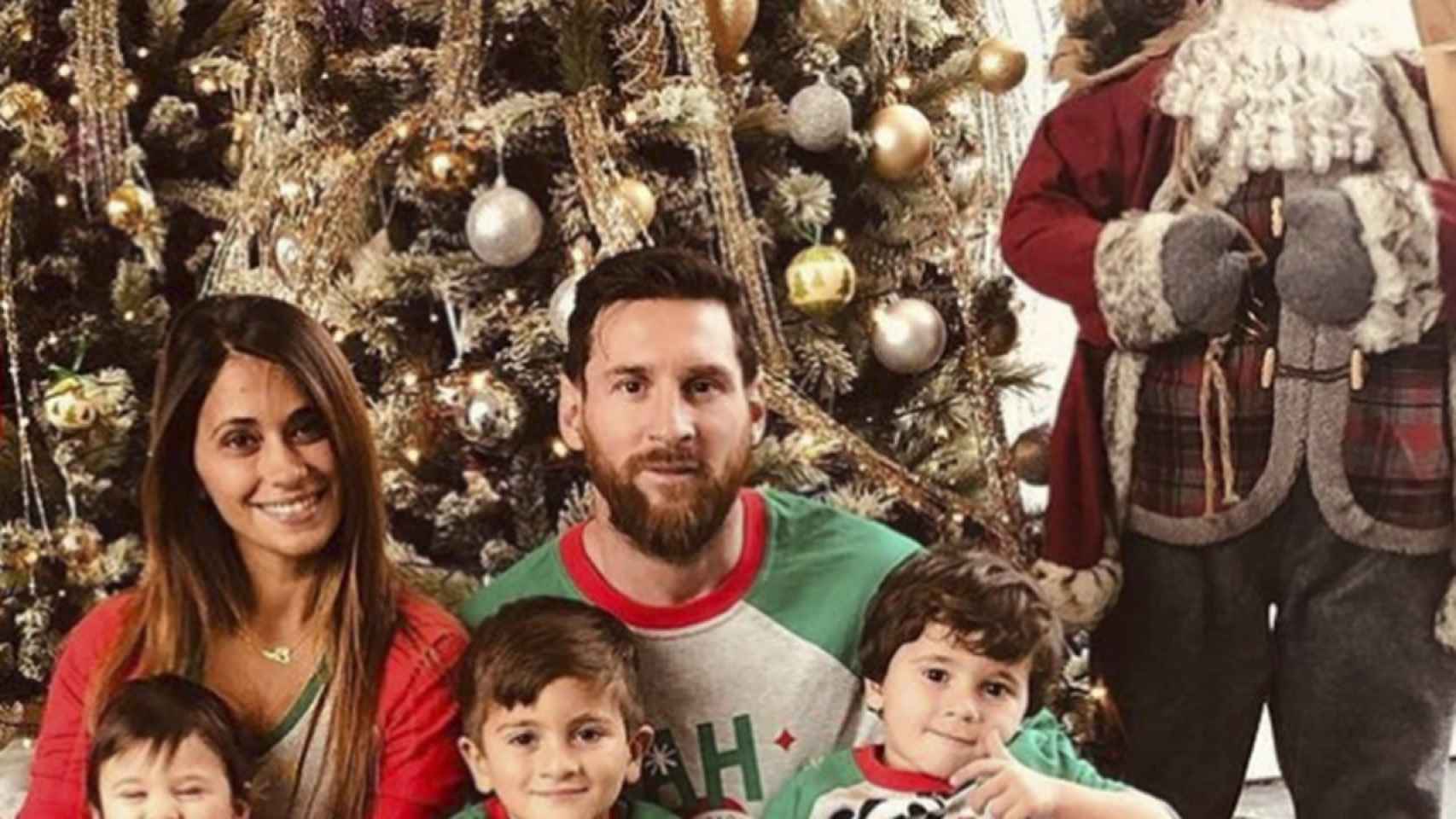 Leo Messi celebra la Navidad con su familia