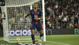 Kylian Mbappé celebra un gol con el PSG / EFE