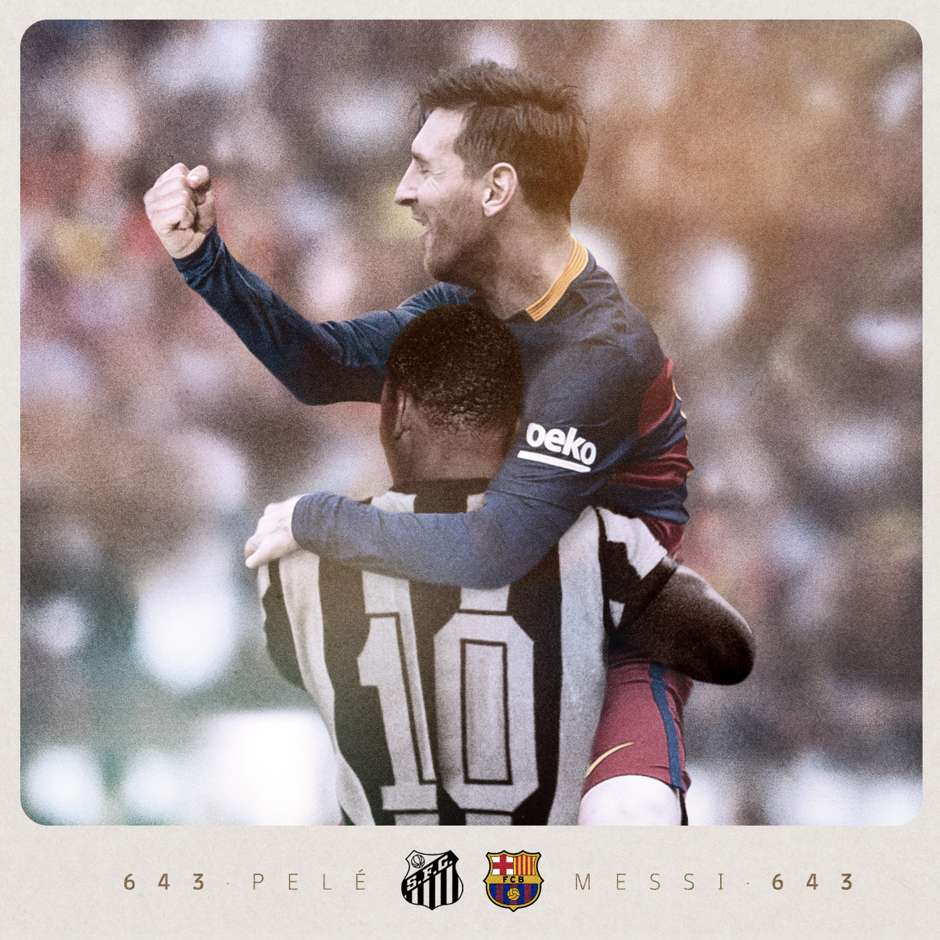 Messi y Pelé en un montaje / FC Barcelona