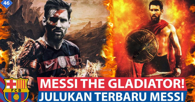 Montaje de Messi en modo 'Gladiator' / REDES