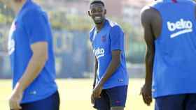 Ousmane Dembelé en un entrenamiento del Barça / FC Barcelona