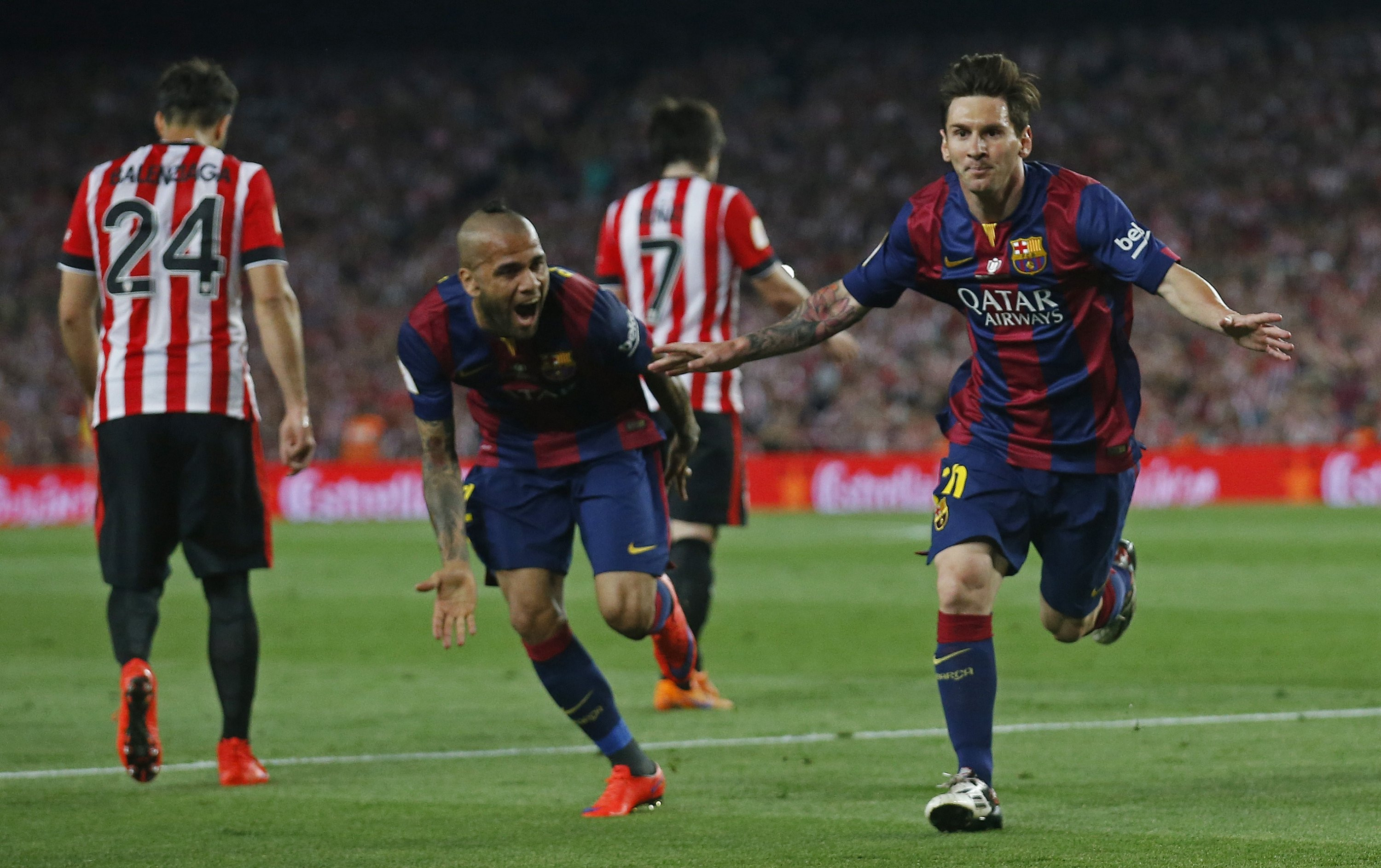 Messi celebrando un gol en el Camp Nou en la final de 2015 / EFE