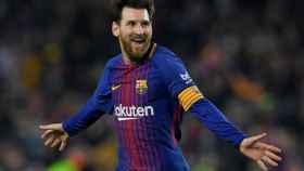 Una foto de Leo Messi durante el partido frente al Huesca en el Camp Nou / La Liga