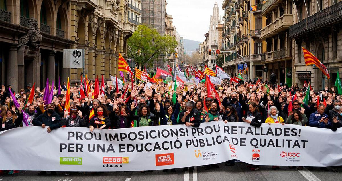 Manifestación de los sindicatos educativos en Barcelona / Luis Miguel Añón (CG)