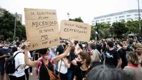 La manifestación contra la nueva factura de la luz celebrada este sábado en Barcelona / EP