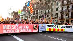 'Mossos per la República Catalana' en una manifestación / TWITTER