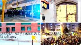 Escraches y ataques contra comisarías del Cuerpo Nacional de Policía y una casa cuartel de la Guardia Civil en Cataluña esta semana / CG
