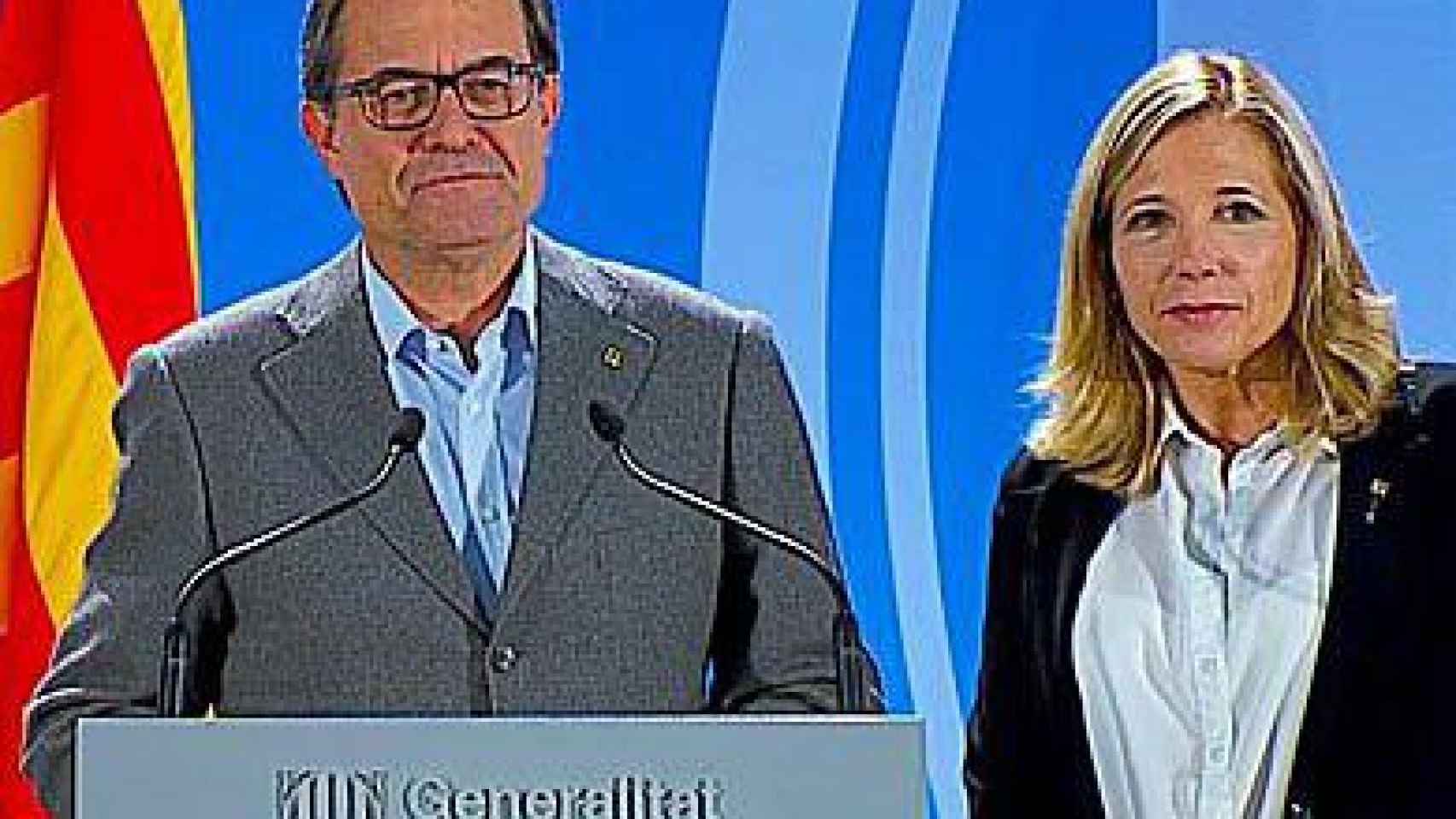 El presidente de la Generalidad, Artur Mas, y la vicepresidenta autonómica y consejera de Gobernación y Relaciones Institucionales, Joana Ortega