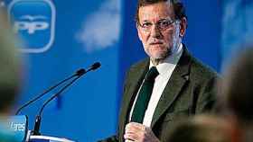 El presidente del Gobierno y líder del PP, Mariano Rajoy, durante su intervención en la XX Interparlamentaria de su partido