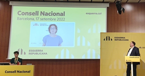El presidente de ERC, Oriol Junqueras, y la secretaria general, Marta Rovira / EUROPA PRESS