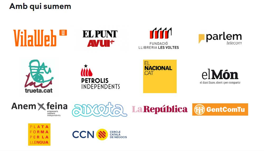 Empresas que participan del 'ID Republicano' del Consell per la República / CONSELLREPUBLICA.CAT