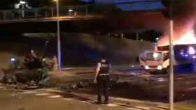 Imagen del accidente entre varios vehículos en Barcelona / CG