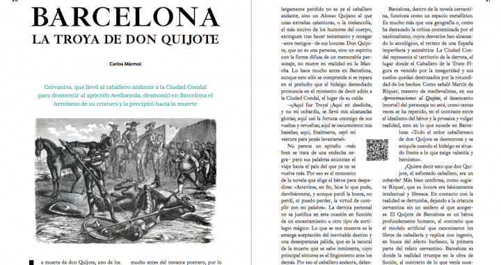 Ensayo sobre el papel de Barcelona en 'El Quijote' publicado por 'Letra Global'