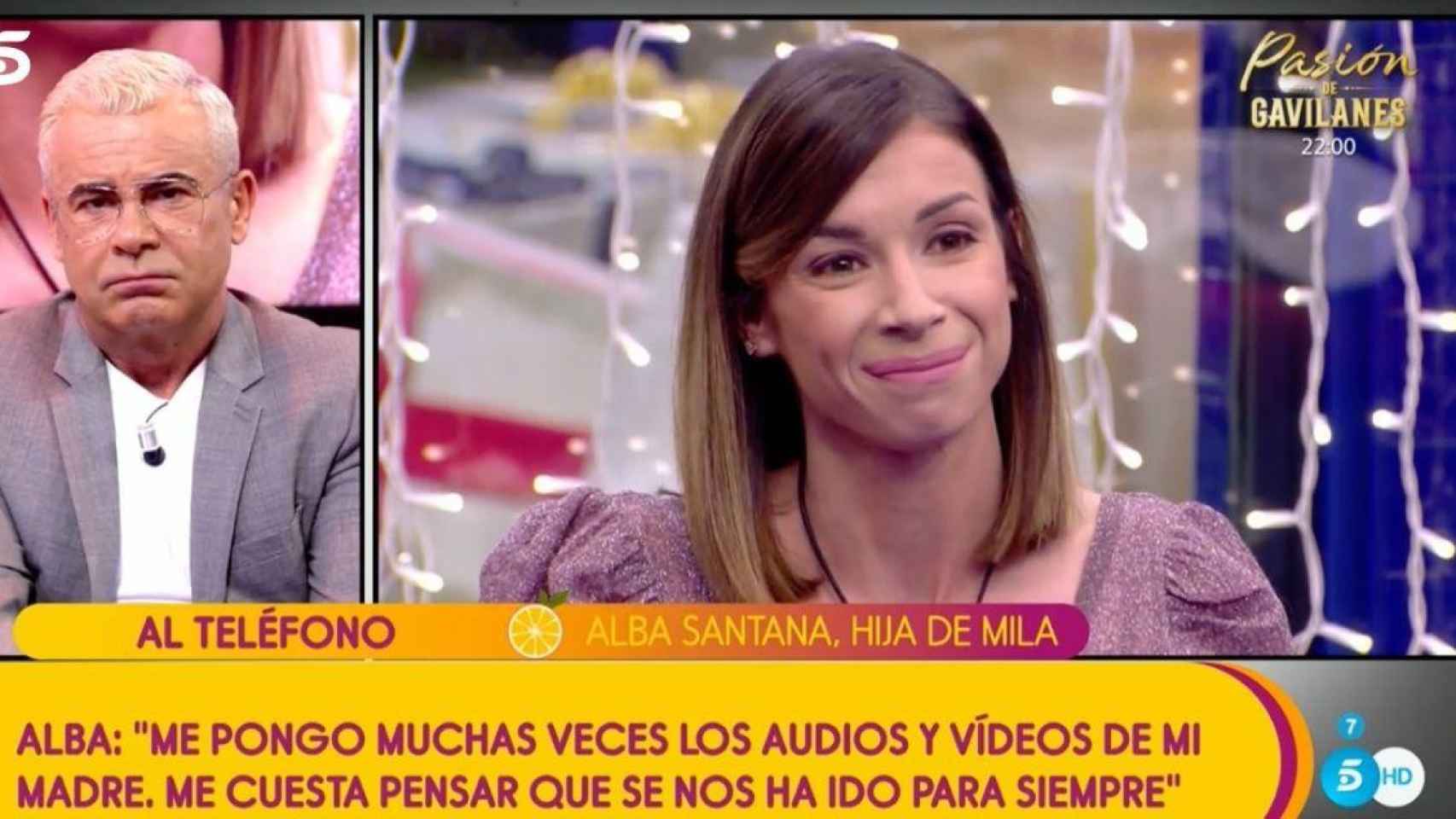 Alba Santana Ximénez en 'Sálvame' / MEDIASET