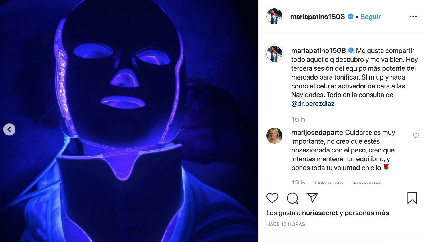 María Patiño presume de su última operación estética en las redes sociales / INSTAGRAM