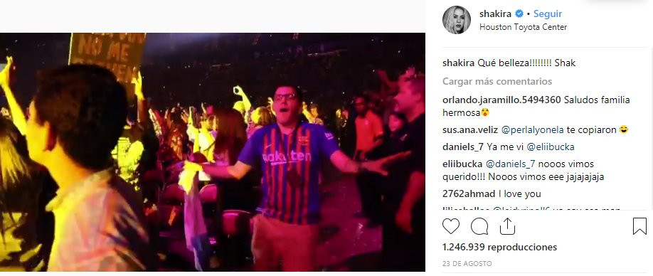 Fan de Shakira con la camiseta del Barça / Instagram