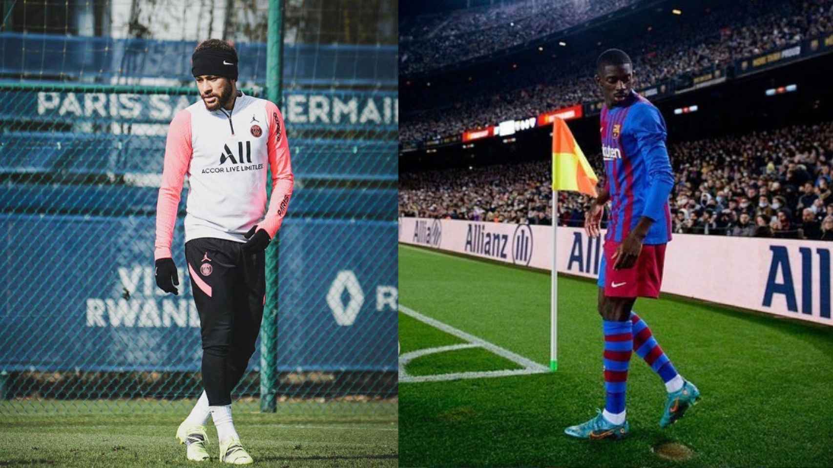 La afición culé pasa de Neymar y Dembelé / Montaje REDES