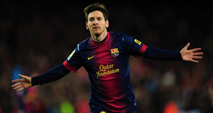 Leo Messi, celebrando un gol con el Barça  en 2012 / EFE