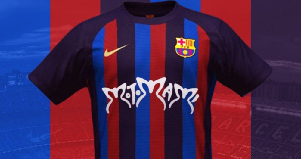 Ejemplo de la posible camiseta del Barça con el logo de la Rosalía / REDES