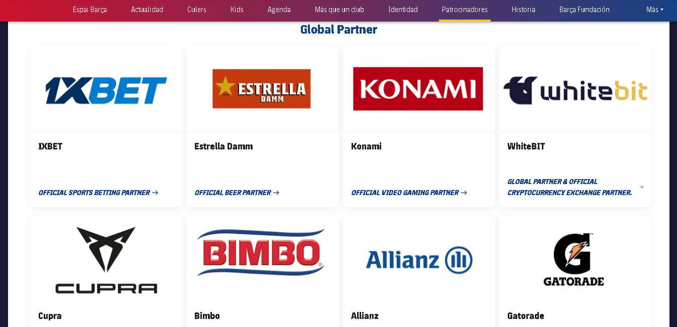 Whitebit, dentro del grupo de Global Partners del Barça / REDES