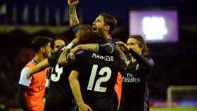Ramos, Modric, Marcelo y Benzema celebran un gol con el Real Madrid | EFE