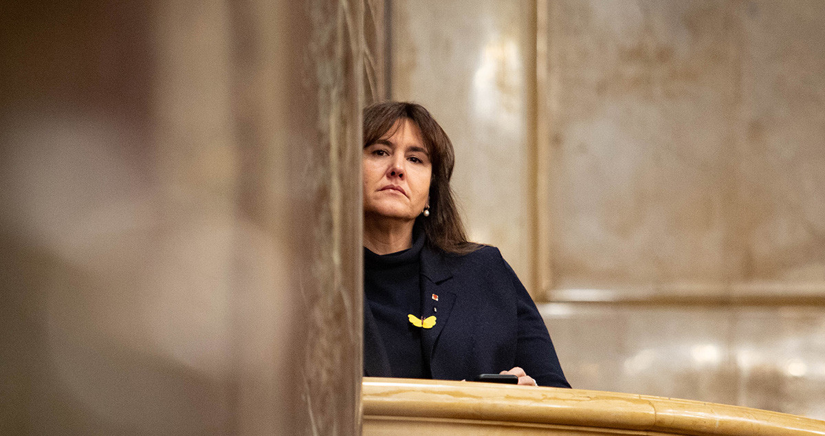 La presidenta de Junts, Laura Borràs, durante una sesión plenaria en el Parlament / KIKE RINCÓN - EUROPA PRESS