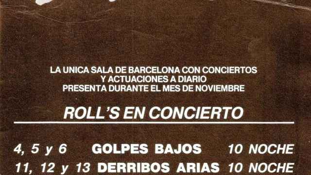Anuncio de la sala de conciertos Zeleste de Barcelona