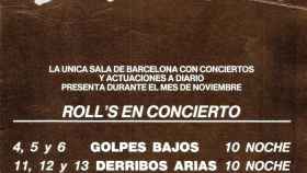 Anuncio de la sala de conciertos Zeleste de Barcelona