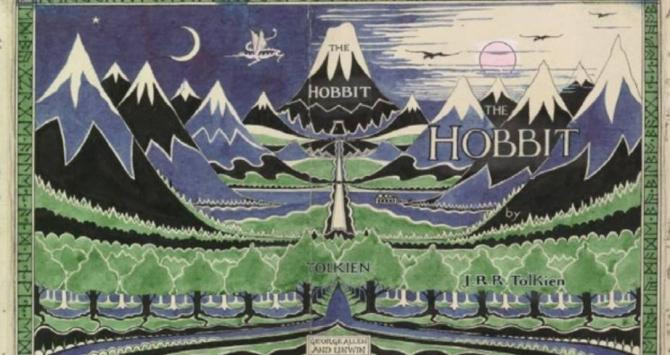 Maqueta para la sobrecubierta de 'El Hobbit' (1937) expuesta en París / THE TOLKIEN STATE
