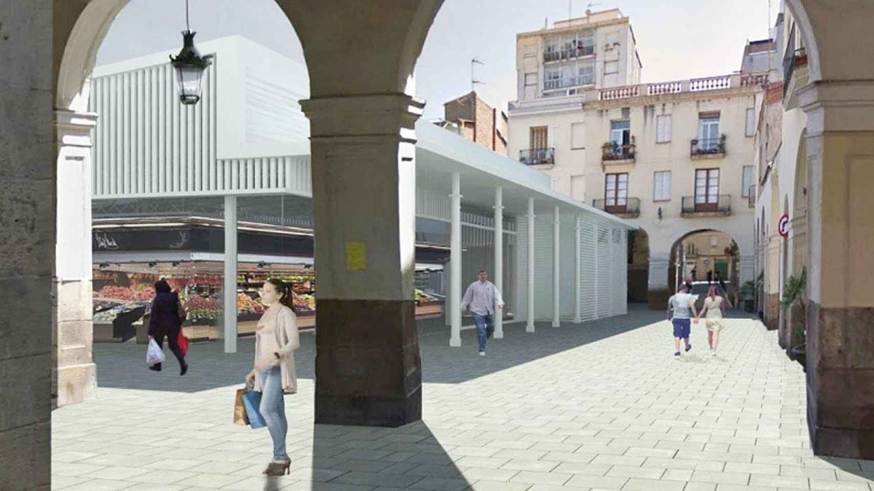 Recreación digital del Mercado de Sant Andreu de Barcelona tras su reforma / AJBCN
