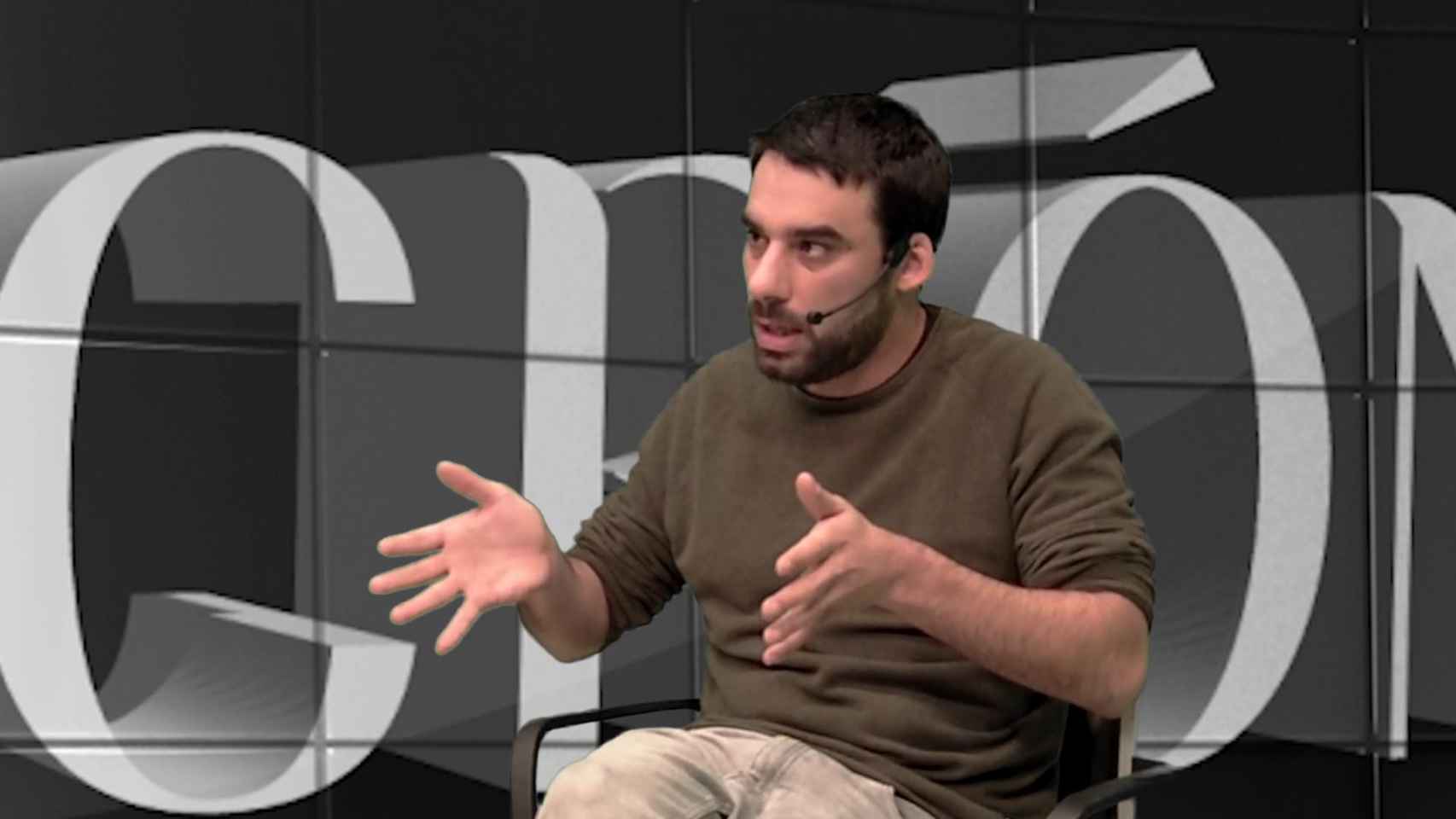 Lucas Ferro en el plató virtual de Crónica Global / CG