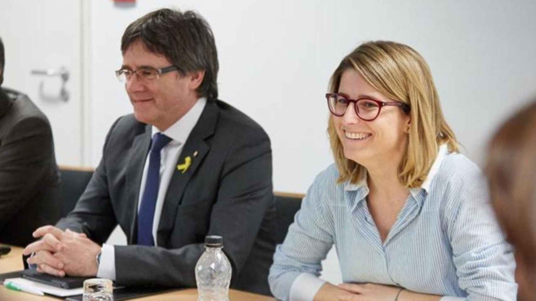 Carles Puigdemont y Elsa Artadi, dirigentes del PDECat y, ahora, de JxCat /EFE