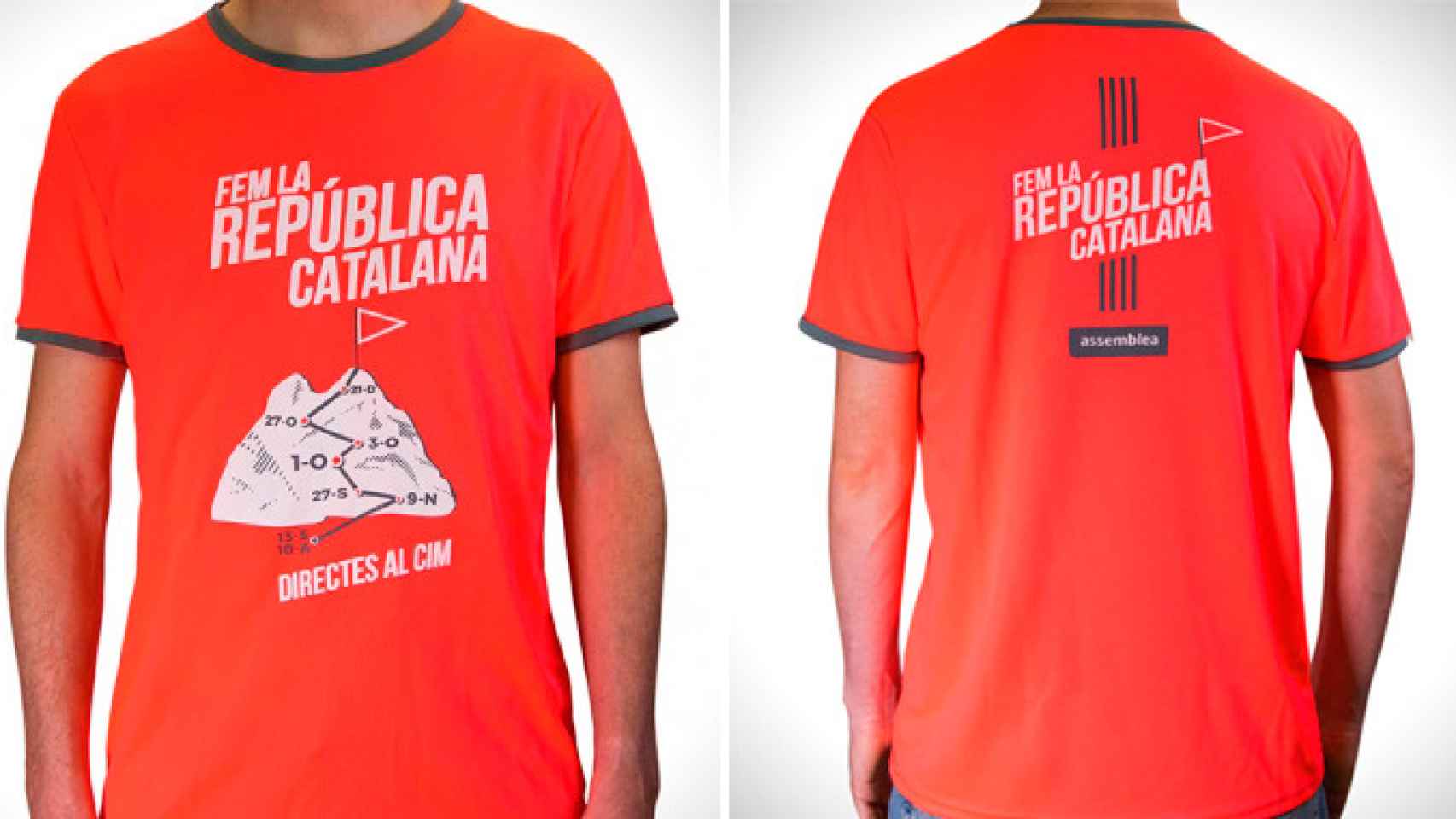 Imagen de la camiseta 'Fem la República Catalana' que la ANC vende para la Diada del 11S / CG
