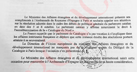 La carta de Francia contra el 'procés'