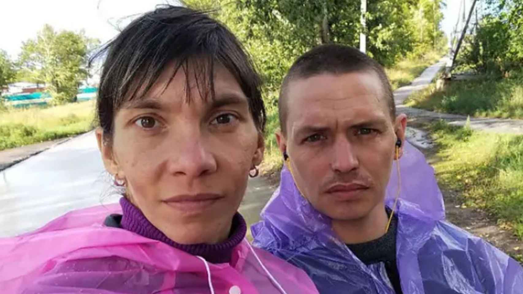 Oksana Poludentseva, asesinada a golpes el mismo día de su boda con Stepan Dolgikh (ambos en la foto)