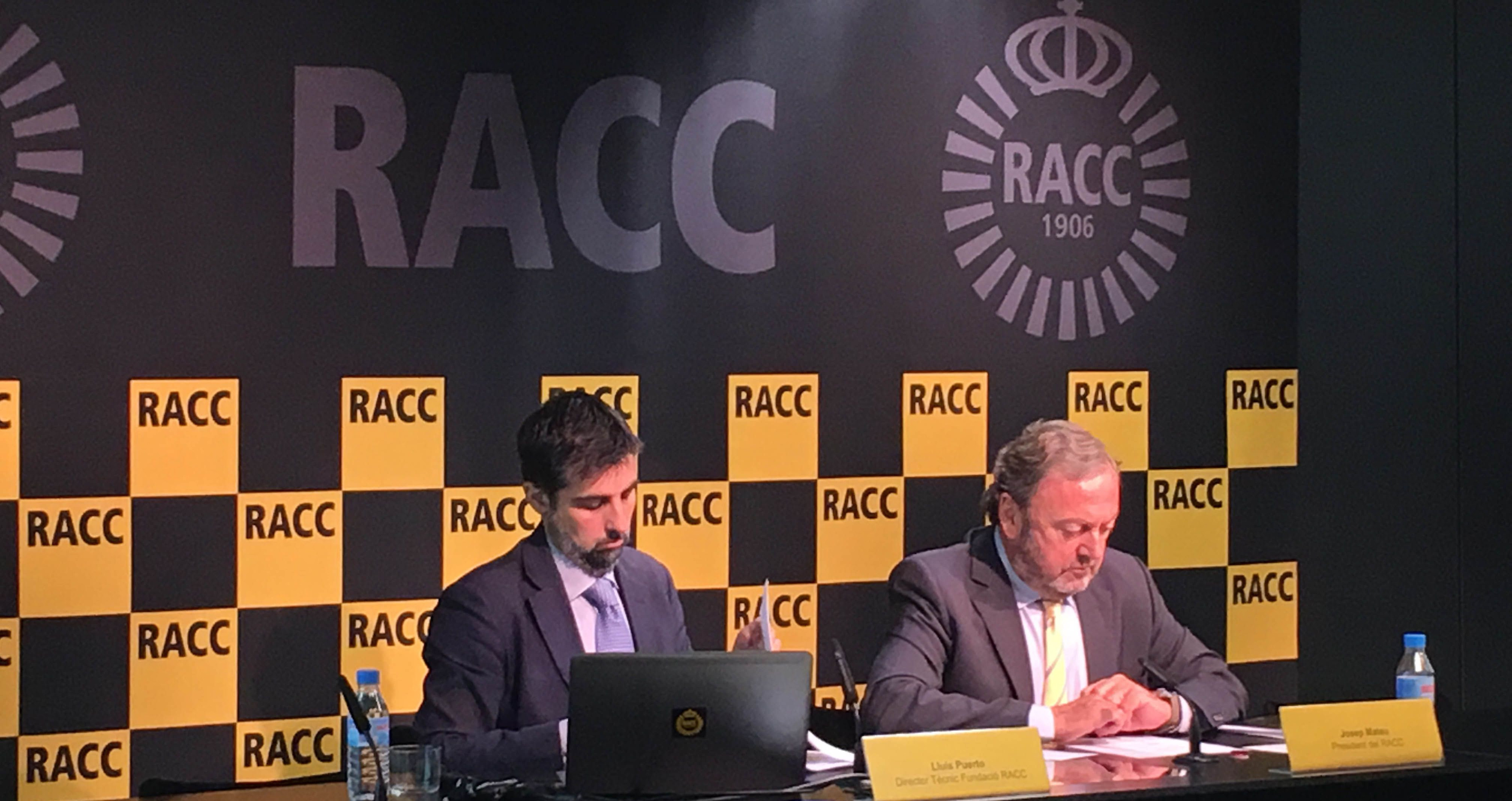 El director técnico de la Fundación Racc, Lluís Puerto (i), y el presidente del Racc, Josep Mateu (d) / CG