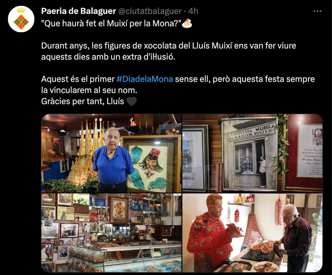 Homenaje de la Paeria de Balaguer a Lluís Muixi / PAERIA DE BALAGUER