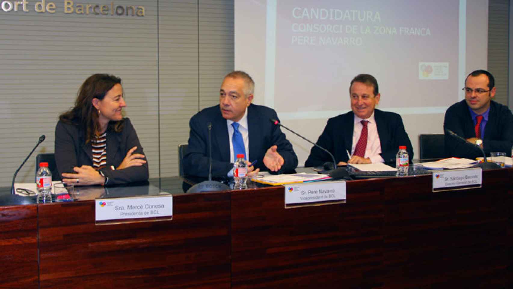 Pere Navarro, en el centro, nuevo presidente de Barcelona-Catalunya Centre Logístic / CZF