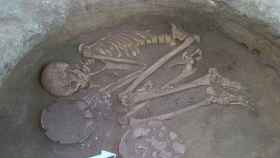 Una de las tres tumbas más ricas del último periodo meroítico identificadas en el cementerio, de un hombre joven.