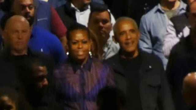 Michelle y Barack Obama en el primer concierto de Bruce Springsteen en Barcelona / EP (PAU VENTEO)