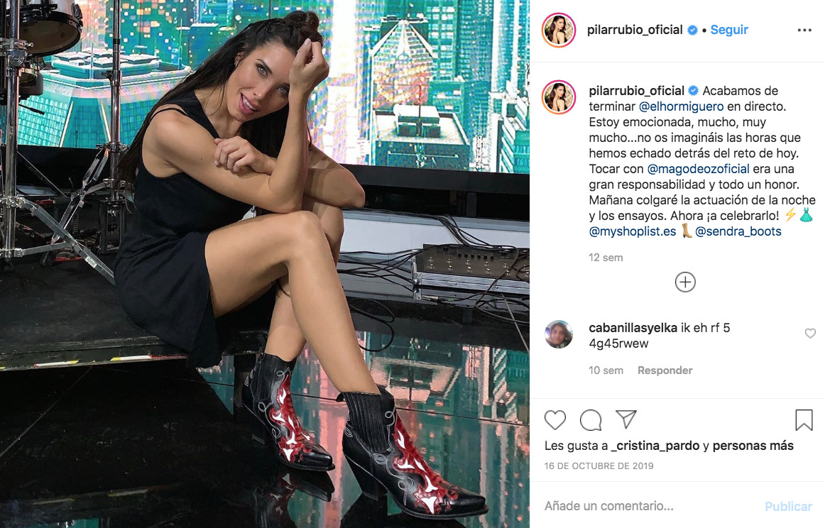 Pilar Rubio presume de ropa a su paso por 'El Hormiguero' / INSTAGRAM