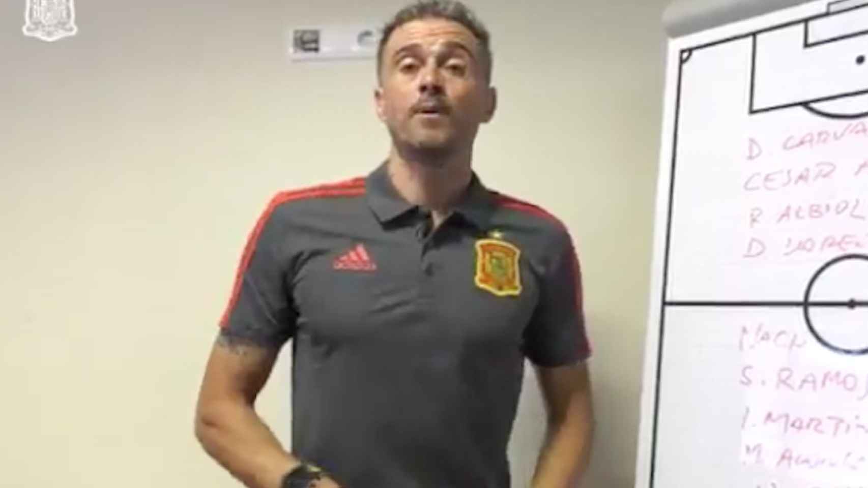 Una foto de Luis Enrique durante su primera convocatoria oficial como entrenador de la Selección Española