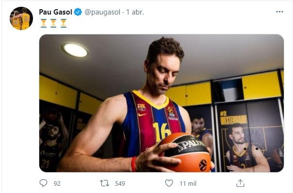 Pau Gasol anuncia en sus redes sociales que está esperando su debut con el Barça / REDES